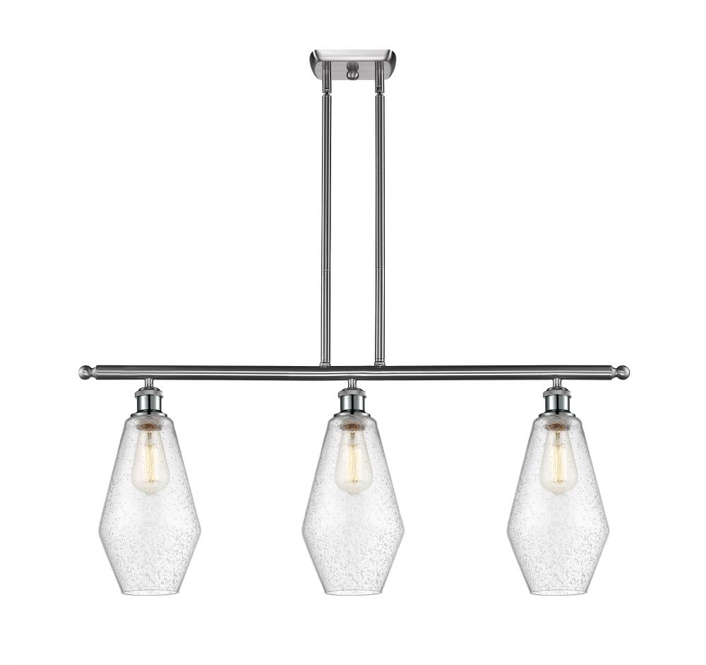 Cindyrella - 3 Light - 36 inch - Brushed Satin Nickel - Cord hung - Island Light