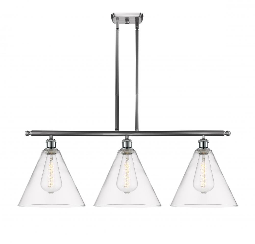 Berkshire - 3 Light - 39 inch - Brushed Satin Nickel - Cord hung - Island Light