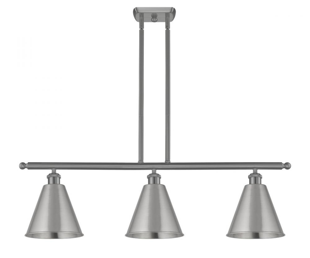 Berkshire - 3 Light - 36 inch - Brushed Satin Nickel - Cord hung - Island Light