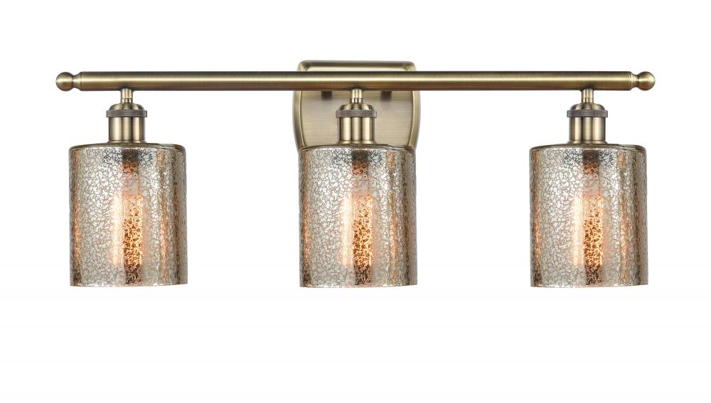 Cobbleskill - 3 Light - 25 inch - Antique Brass - Bath Vanity Light