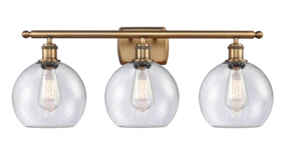 Athens - 3 Light - 28 inch - Brushed Brass - Bath Vanity Light