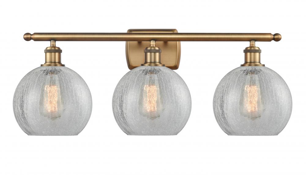 Athens - 3 Light - 28 inch - Brushed Brass - Bath Vanity Light