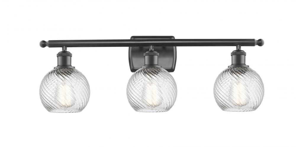 Small Twisted Swirl 3 Light Bath Vanity Light part of the Ballston Collection