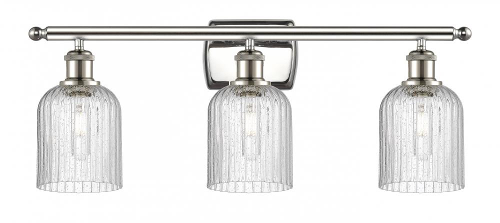 Bridal Veil - 3 Light - 25 inch - Polished Nickel - Bath Vanity Light