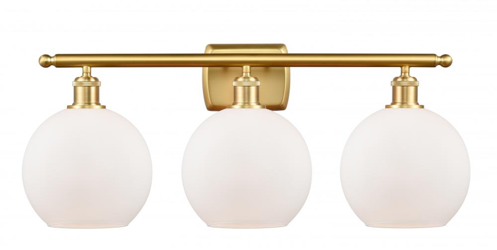 Athens - 3 Light - 28 inch - Satin Gold - Bath Vanity Light