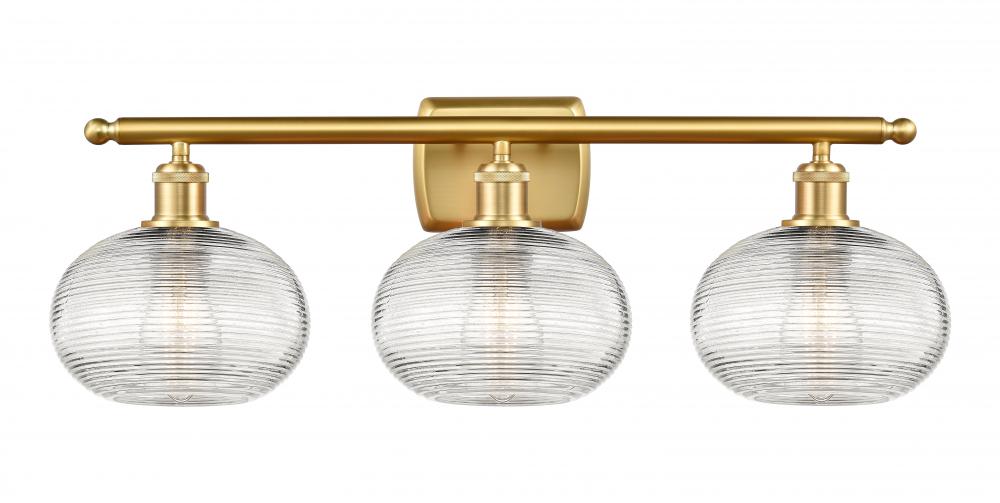 Ithaca - 3 Light - 28 inch - Satin Gold - Bath Vanity Light