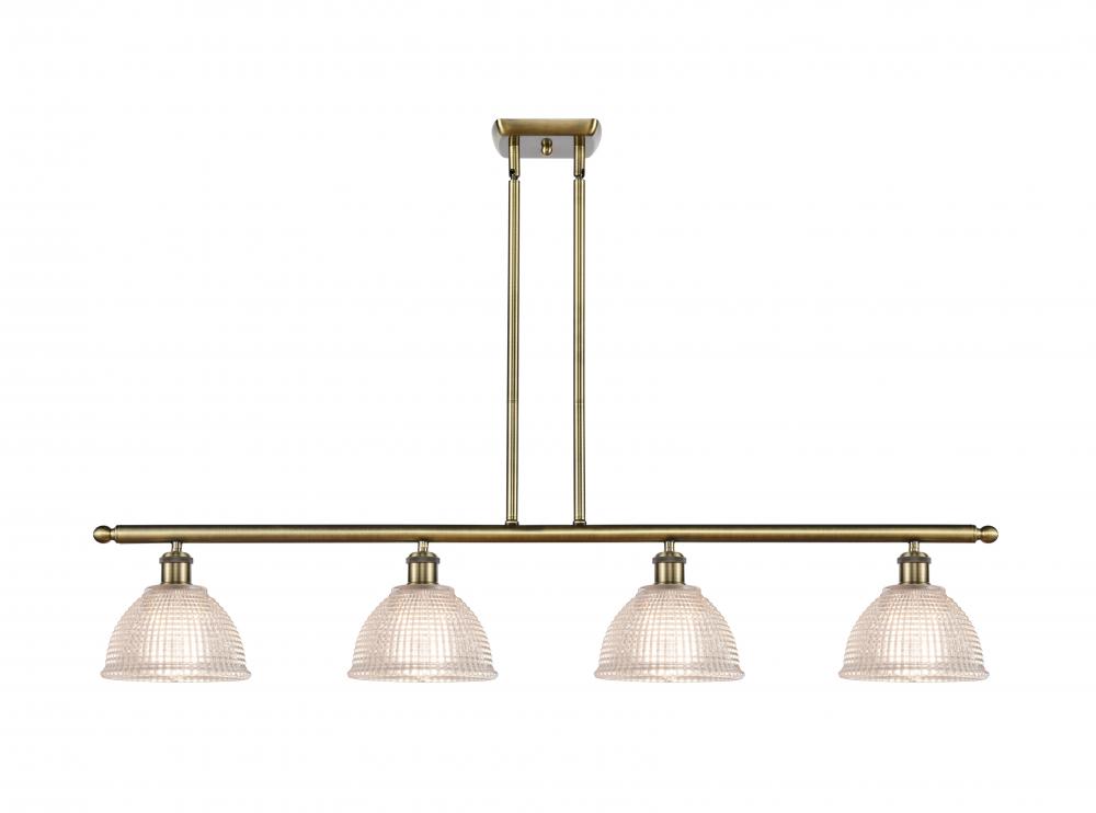 Arietta - 4 Light - 48 inch - Antique Brass - Cord hung - Island Light