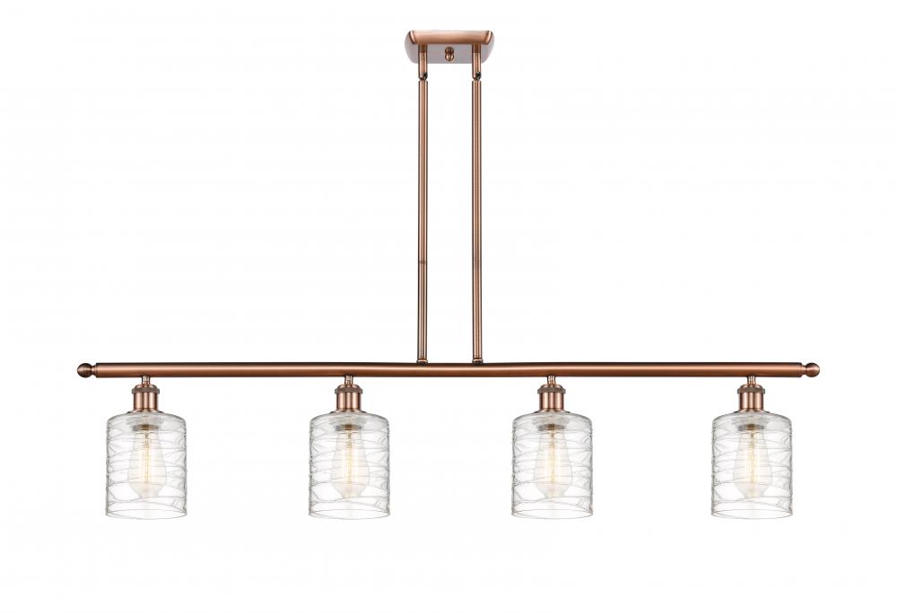 Cobbleskill - 4 Light - 48 inch - Antique Copper - Cord hung - Island Light