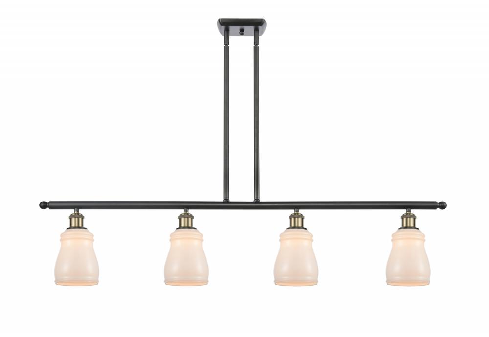 Ellery - 4 Light - 48 inch - Black Antique Brass - Cord hung - Island Light