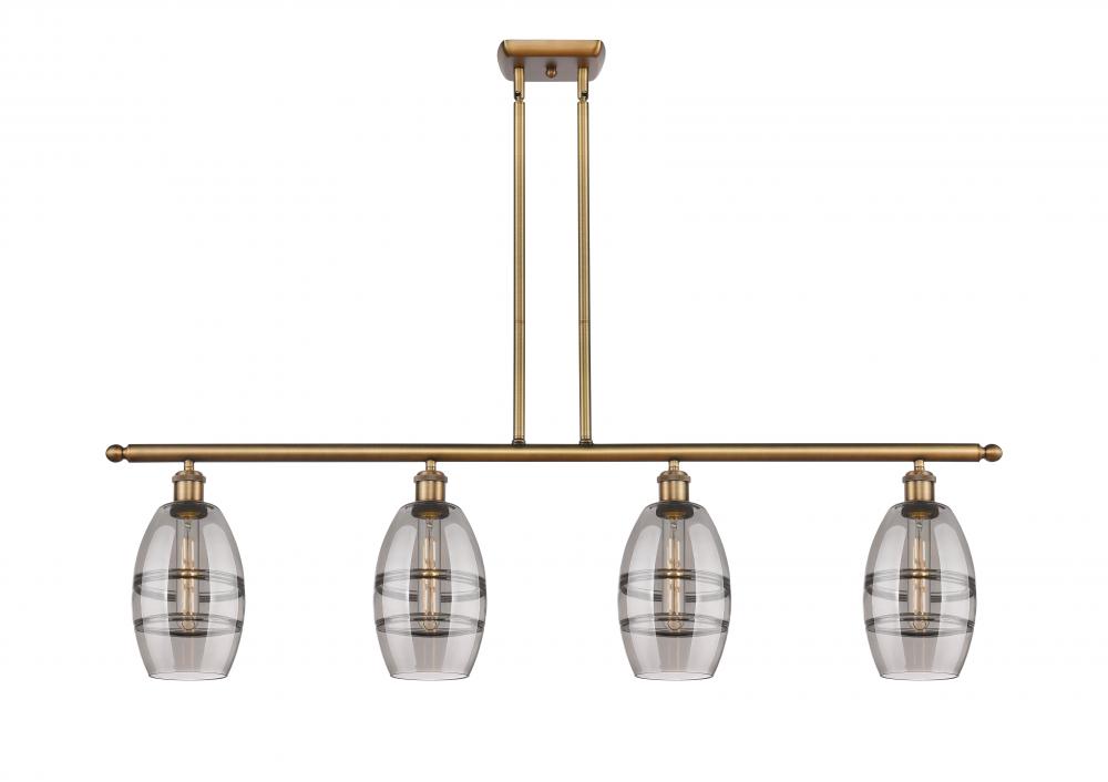 Vaz - 4 Light - 48 inch - Brushed Brass - Cord hung - Island Light