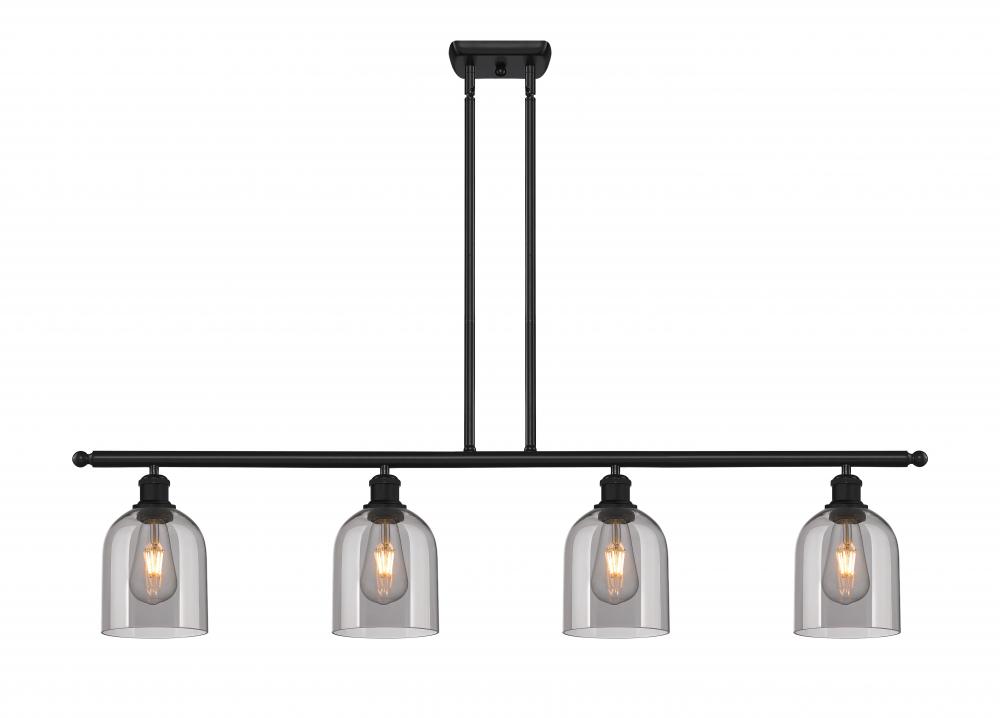 Bella - 4 Light - 48 inch - Matte Black - Cord hung - Island Light