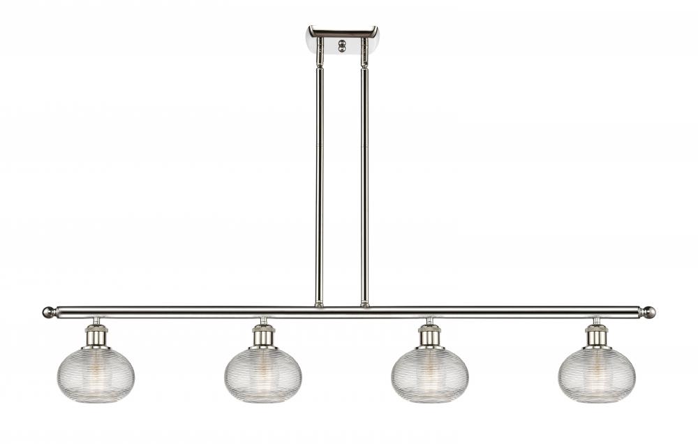 Ithaca - 4 Light - 48 inch - Polished Nickel - Cord hung - Island Light