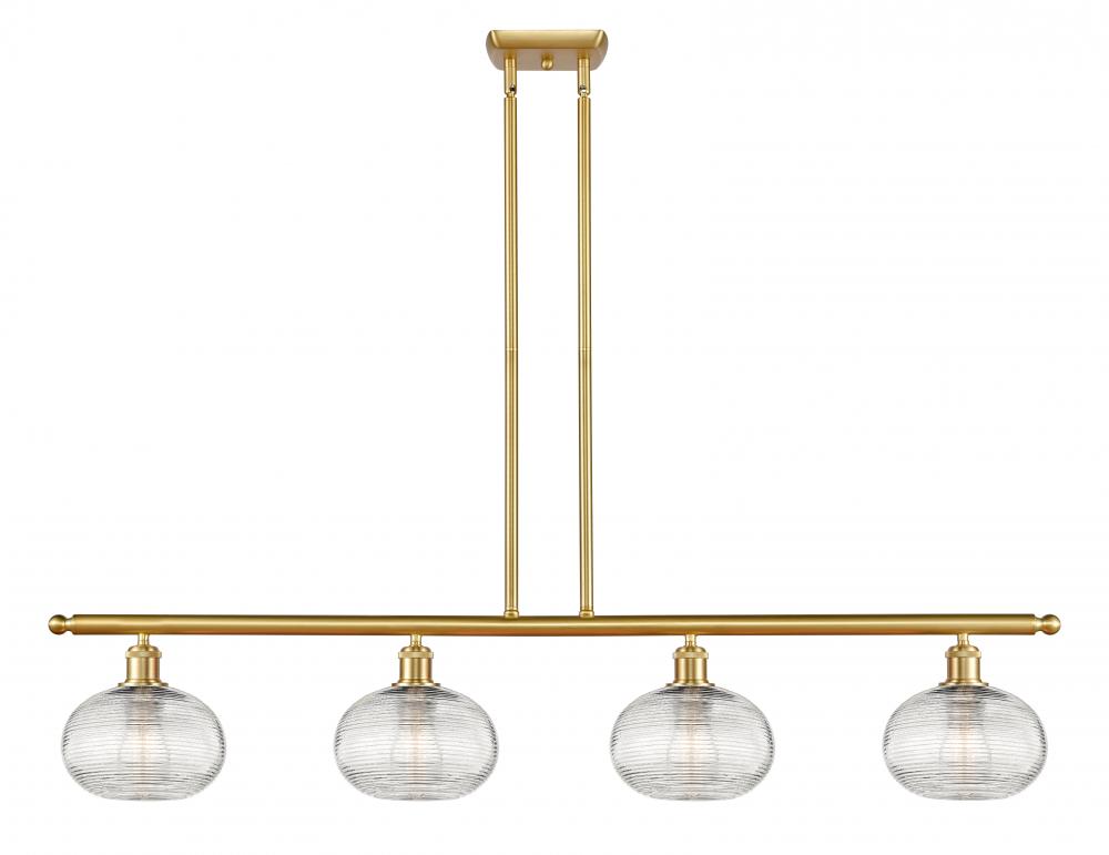 Ithaca - 4 Light - 48 inch - Satin Gold - Cord hung - Island Light