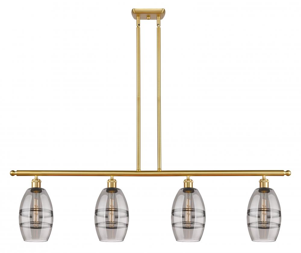 Vaz - 4 Light - 48 inch - Satin Gold - Cord hung - Island Light