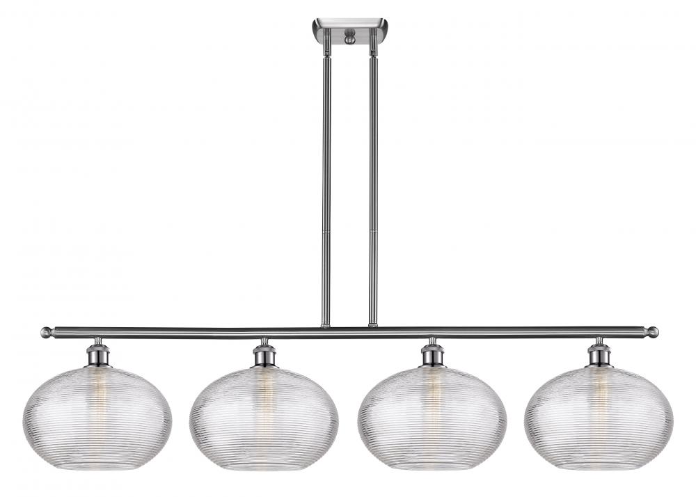 Ithaca - 4 Light - 50 inch - Brushed Satin Nickel - Cord hung - Island Light