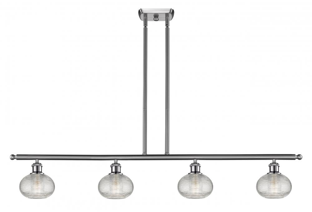 Ithaca - 4 Light - 48 inch - Brushed Satin Nickel - Cord hung - Island Light