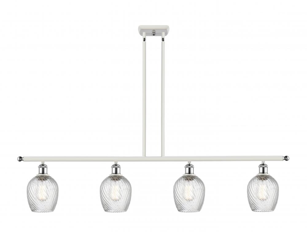 Salina - 4 Light - 48 inch - White Polished Chrome - Cord hung - Island Light