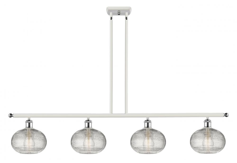 Ithaca - 4 Light - 48 inch - White Polished Chrome - Cord hung - Island Light