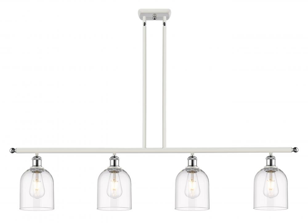 Bella - 4 Light - 48 inch - White Polished Chrome - Cord hung - Island Light