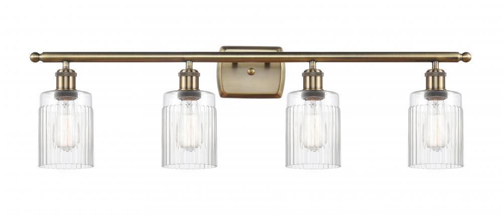 Hadley - 4 Light - 35 inch - Antique Brass - Bath Vanity Light