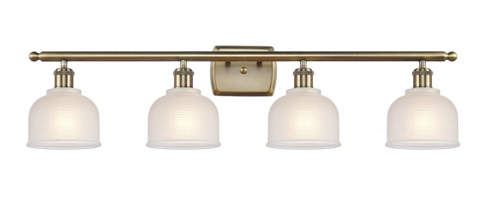 Dayton - 4 Light - 36 inch - Antique Brass - Bath Vanity Light