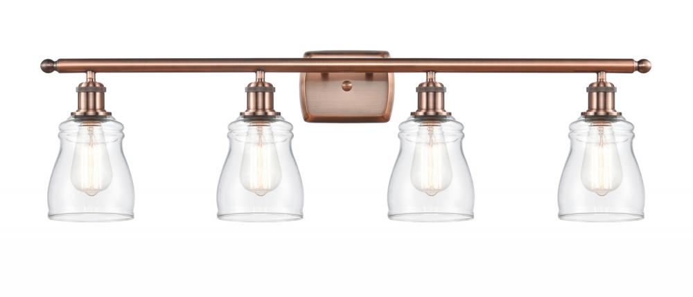 Ellery - 4 Light - 35 inch - Antique Copper - Bath Vanity Light