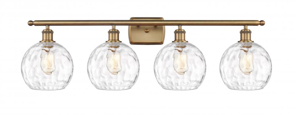 Athens Water Glass - 4 Light - 38 inch - Brushed Brass - Bath Vanity Light