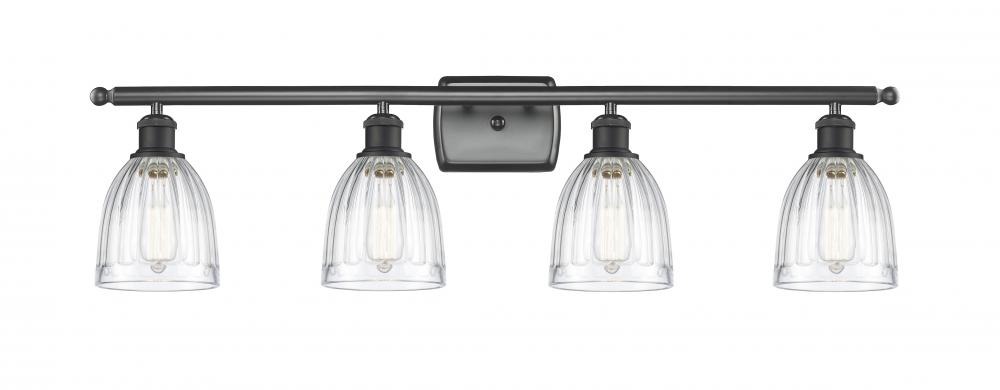 Brookfield - 4 Light - 36 inch - Matte Black - Bath Vanity Light