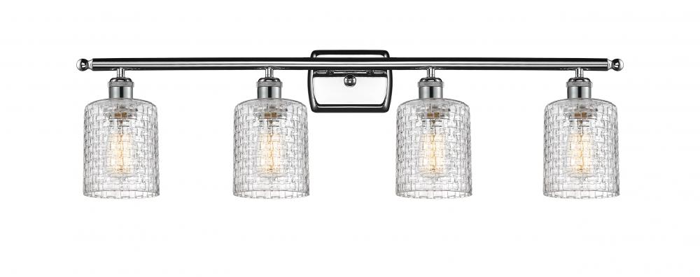 Cobbleskill - 4 Light - 35 inch - Polished Chrome - Bath Vanity Light