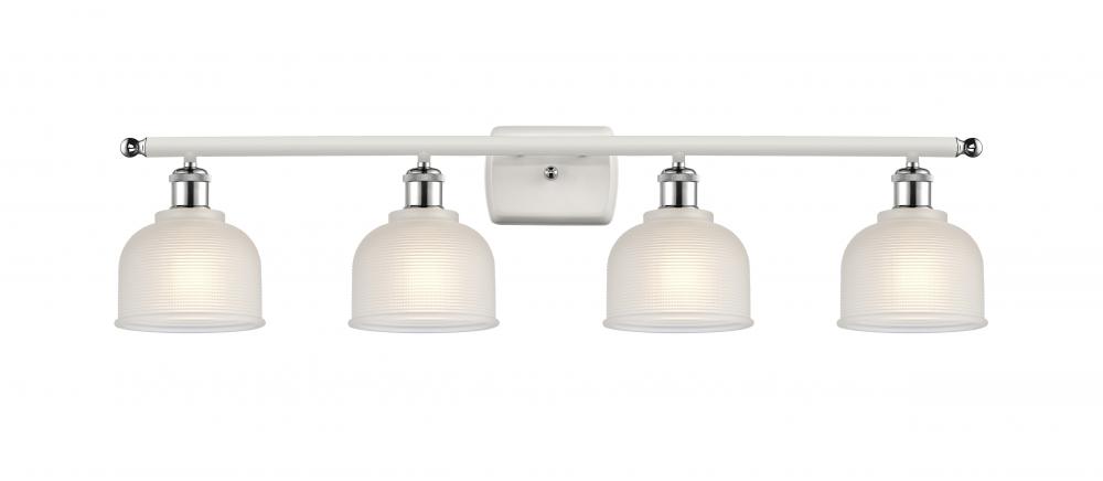 Dayton - 4 Light - 36 inch - White Polished Chrome - Bath Vanity Light