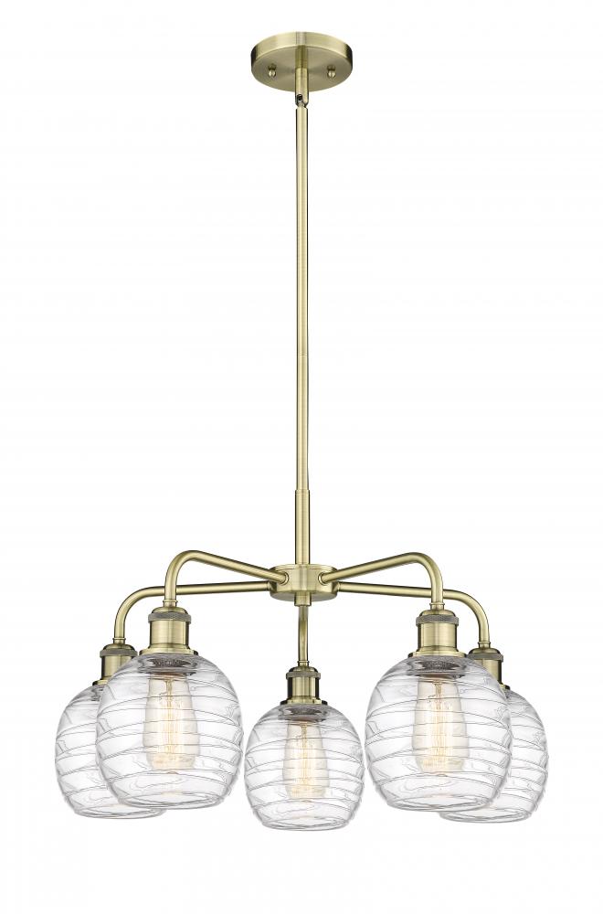 Belfast - 5 Light - 24 inch - Antique Brass - Chandelier