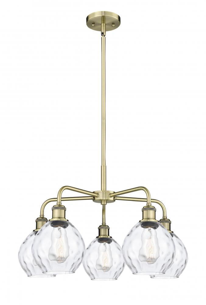 Waverly - 5 Light - 24 inch - Antique Brass - Chandelier