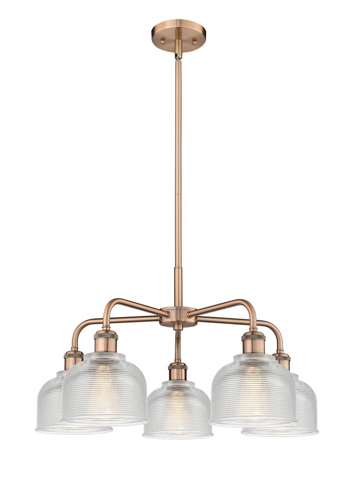 Dayton - 5 Light - 24 inch - Antique Copper - Chandelier