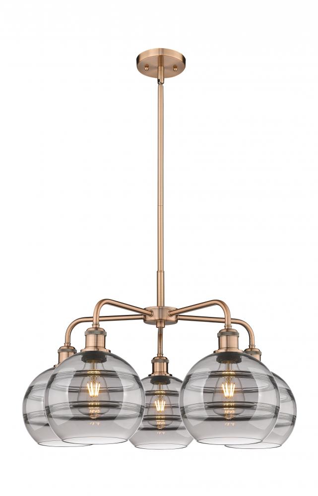 Rochester - 5 Light - 26 inch - Antique Copper - Chandelier