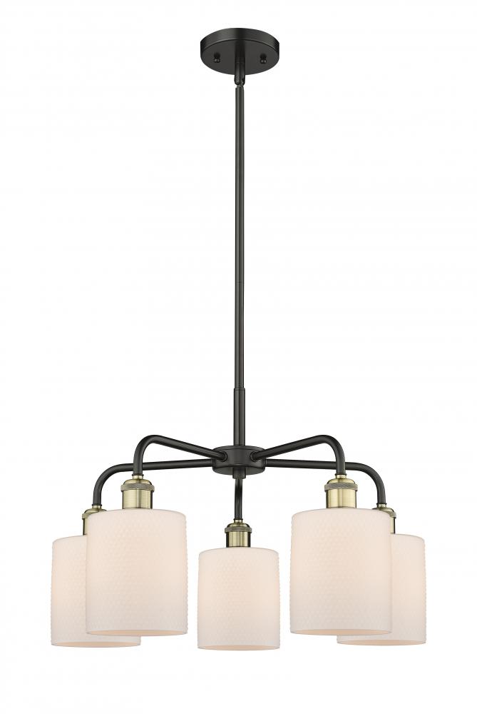 Cobbleskill - 5 Light - 23 inch - Black Antique Brass - Chandelier