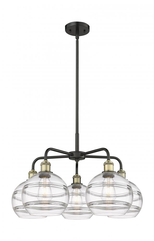 Rochester - 5 Light - 26 inch - Black Antique Brass - Chandelier