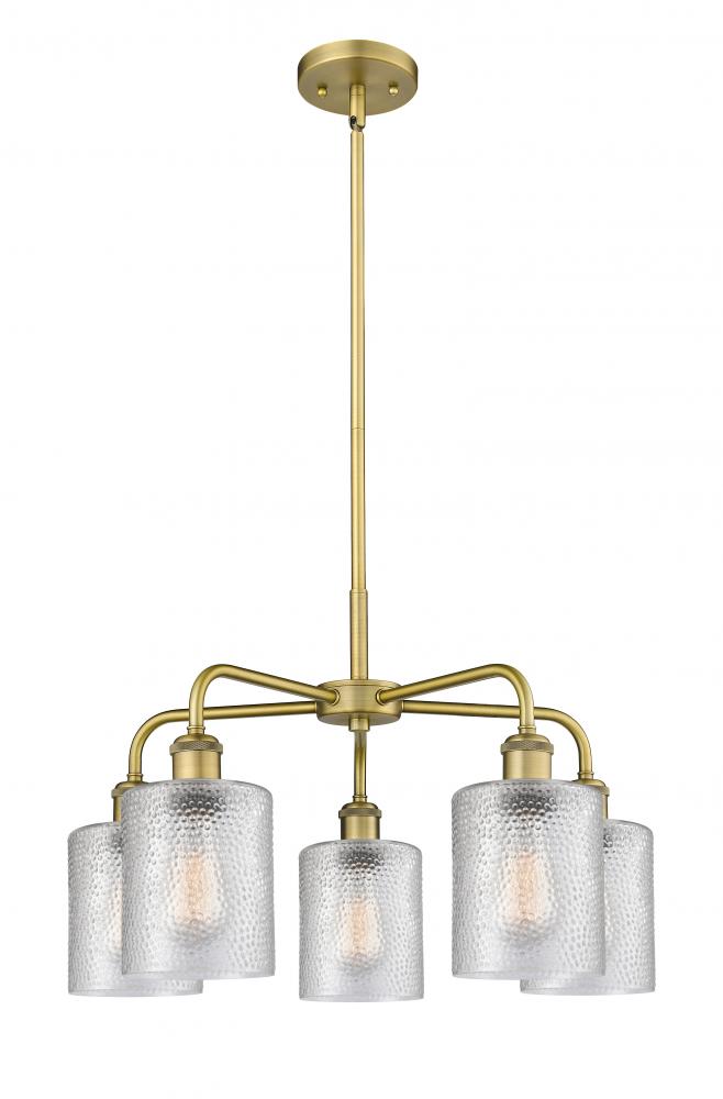 Cobbleskill - 5 Light - 23 inch - Brushed Brass - Chandelier