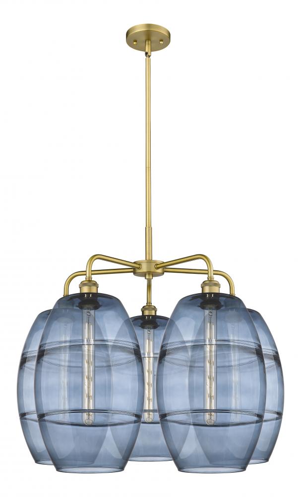 Vaz - 5 Light - 28 inch - Brushed Brass - Chandelier