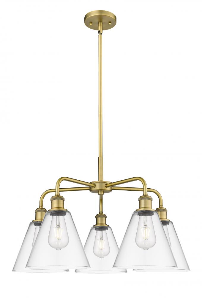 Berkshire - 5 Light - 26 inch - Brushed Brass - Chandelier