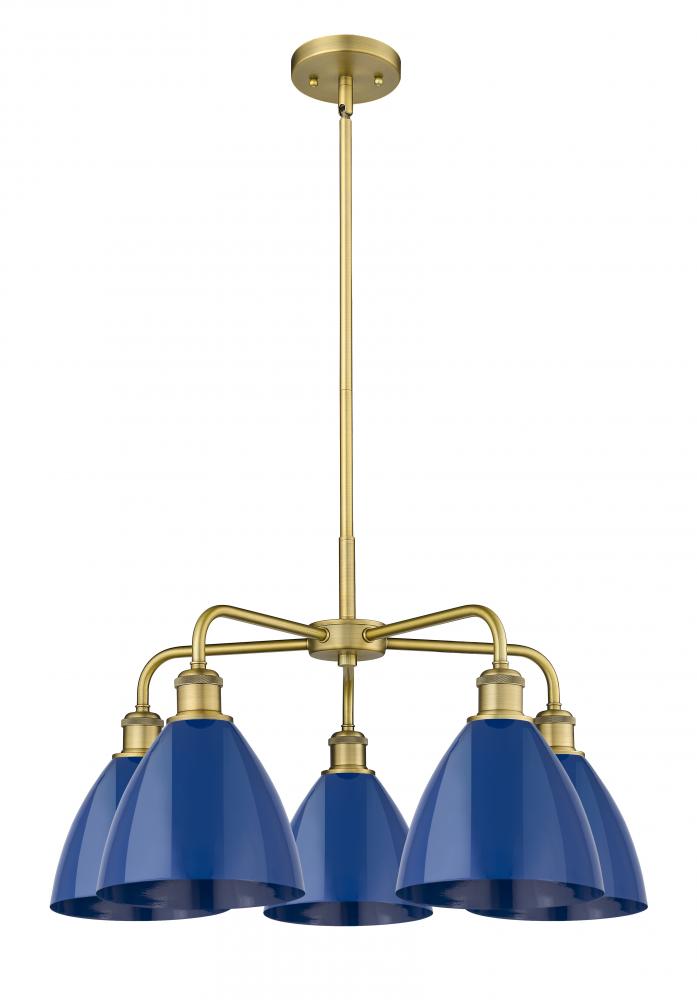 Plymouth - 5 Light - 26 inch - Brushed Brass - Chandelier