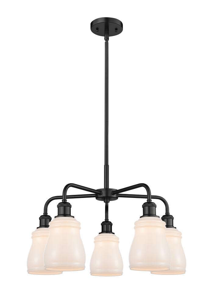 Ellery - 5 Light - 23 inch - Matte Black - Chandelier