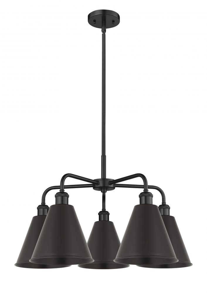 Berkshire - 5 Light - 26 inch - Matte Black - Chandelier