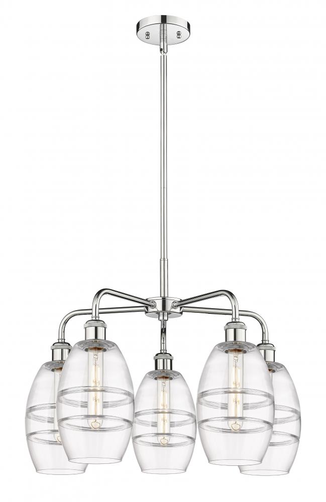 Vaz - 5 Light - 24 inch - Polished Chrome - Chandelier