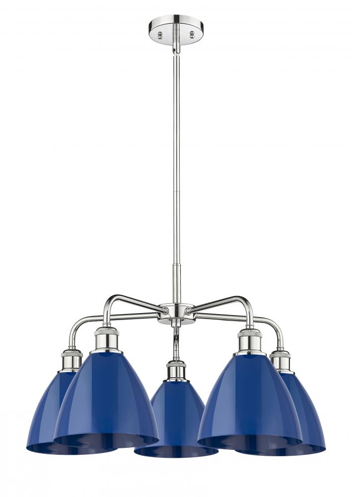 Plymouth - 5 Light - 26 inch - Polished Chrome - Chandelier