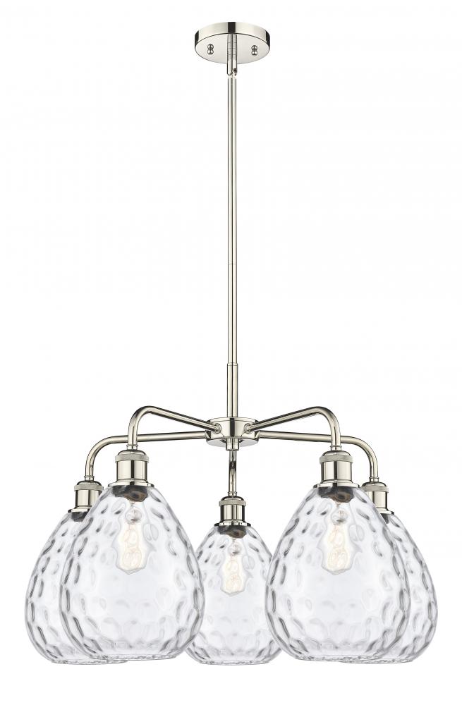 Waverly - 5 Light - 26 inch - Polished Nickel - Chandelier