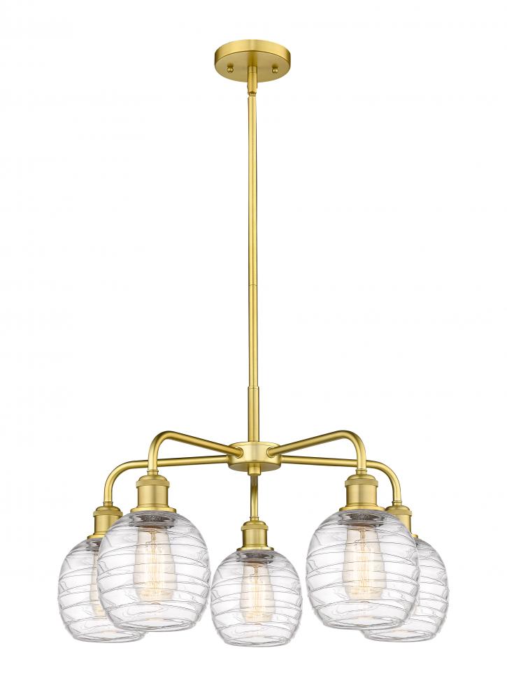 Belfast - 5 Light - 24 inch - Satin Gold - Chandelier