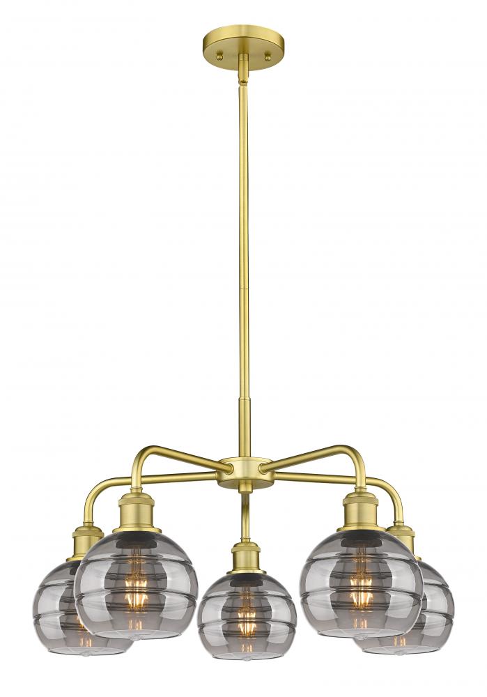 Rochester - 5 Light - 24 inch - Satin Gold - Chandelier