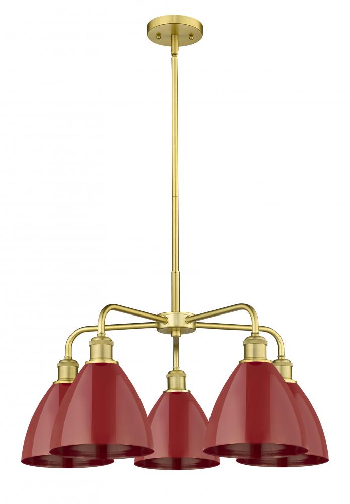 Plymouth - 5 Light - 26 inch - Satin Gold - Chandelier