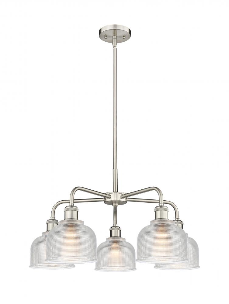 Dayton - 5 Light - 24 inch - Satin Nickel - Chandelier