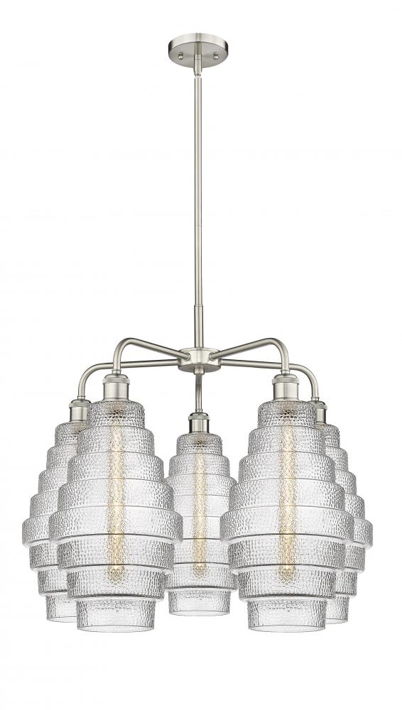 Cascade - 5 Light - 26 inch - Satin Nickel - Chandelier